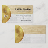 金ゴールド金属 |木材 |大理石 名刺 (正面/裏面)