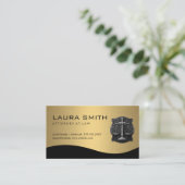 金ゴールド金属 | 法律記号 名刺 (スタンド正面)