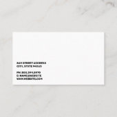 金ゴールド金属 |自動車修理ロゴ 名刺 (裏面)