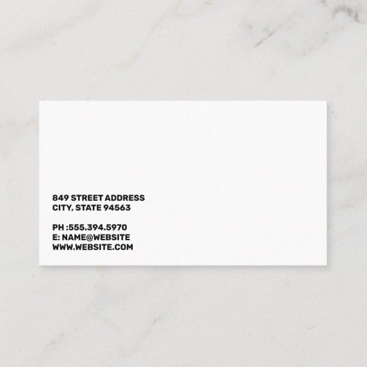 金ゴールド金属 |自動車修理ロゴ 名刺 (裏面)