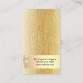 金ゴールド金属 |自然スタイル線 名刺 (裏面)