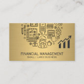 金ゴールド金属 | 財務アイコン 名刺 (正面)