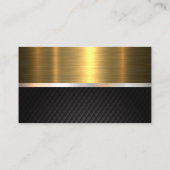 金ゴールド金属 |黒いタイル |エステート実在ロゴ 名刺 (裏面)