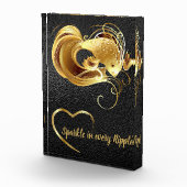 金ゴールド金魚の黒箔モノグラム | フォトブロック (右)