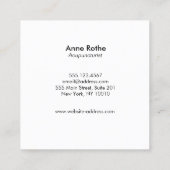 金ゴールド針ロゴ スクエア名刺 (裏面)