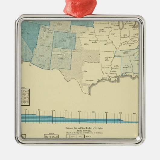 金ゴールド鉱区 メタルオーナメント (正面)