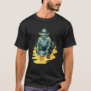 金ゴールド鉱山探査金ゴールド計画 Tシャツ