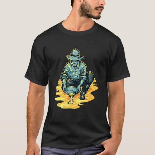 金ゴールド鉱山探査金ゴールド計画 Tシャツ (正面)