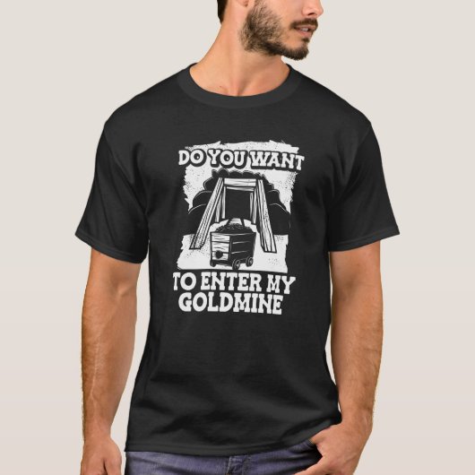 金ゴールド鉱山鉱山鉱山鉱山労働者金ゴールドミニに入る Tシャツ (正面)
