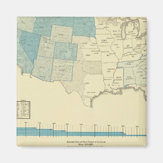 金ゴールド鉱業地域 マグネット (正面)