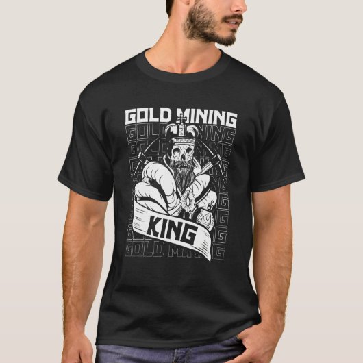 金ゴールド鉱業王の試掘鉱区 Tシャツ (正面)