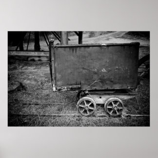 金ゴールド鉱石カート ポスター