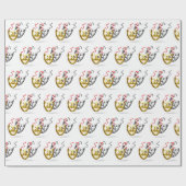 金ゴールド銀の悲劇の劇場用マスク ラッピングペーパー (フラット)