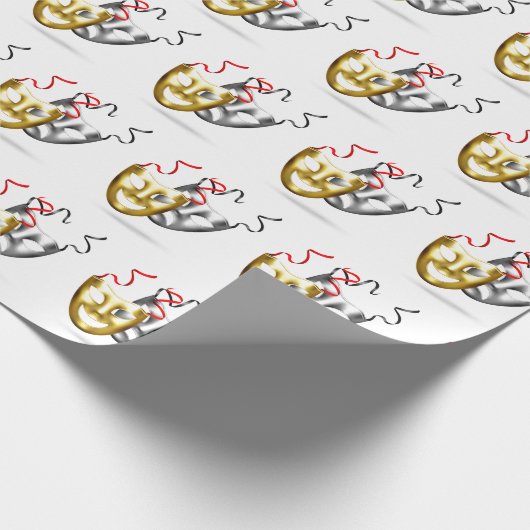 金ゴールド銀の悲劇の劇場用マスク ラッピングペーパー (角)