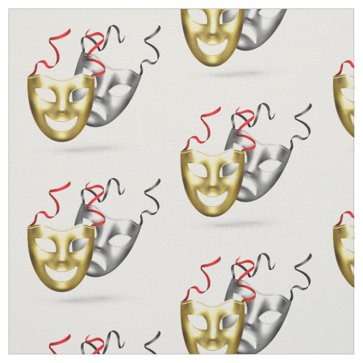 金ゴールド銀の悲劇の喜劇劇 ファブリック (見本)