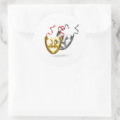 金ゴールド銀の悲劇の喜劇劇 ラウンドシール (バッグ)