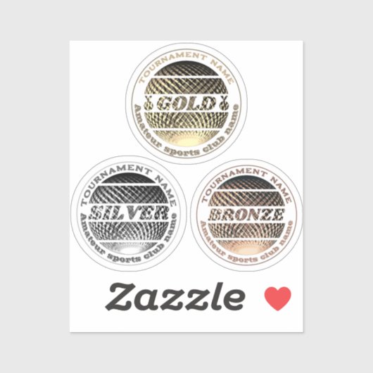 金ゴールド銀の銅ステッカー受賞者のためのメダル シール (シート)