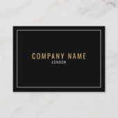 金ゴールド銀はっきりした文字 名刺 (正面)