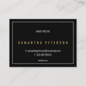 金ゴールド銀はっきりした文字 名刺 (裏面)