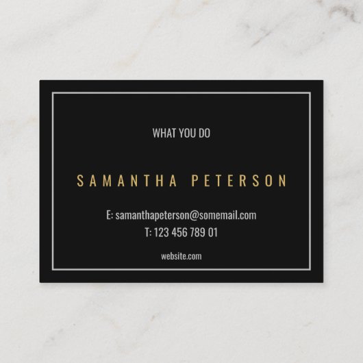 金ゴールド銀はっきりした文字 名刺 (裏面)