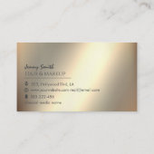 金ゴールド銀アゲイトのシックな金属爪、 ネイル 名刺 (裏面)