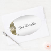 金ゴールド銀シ華美ステッフォーマルカー 楕円形シール (封筒)