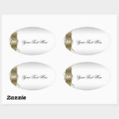 金ゴールド銀シ華美ステッフォーマルカー 楕円形シール (シート)