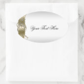 金ゴールド銀シ華美ステッフォーマルカー 楕円形シール (バッグ)