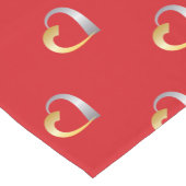 金ゴールド銀バレンタインハート ショートテーブルランナー (コーナー)