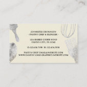 金ゴールド銀ペストリー製ベーカリー調理器 名刺 (裏面)