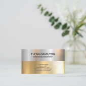 金ゴールド銀メタリックシャイン 名刺 (スタンド正面)