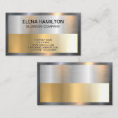 金ゴールド銀メタリック縁ど輝き 名刺 (正面/裏面)