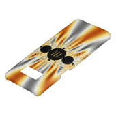 金ゴールド銀モノグラムの金属フラクタル Case-Mate iPhoneケース (ボトム)