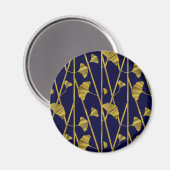 金ゴールド銀杏 マグネット (正面/裏面)