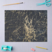 金ゴールド銀河系スターマップシリーズデザイン2 薄葉紙 (クラフト)