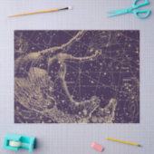 金ゴールド銀河系スターマップシリーズデザイン3 薄葉紙 (クラフト)