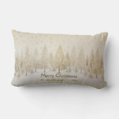 金ゴールド銀白色クリスマスツリー ランバークッション (裏面)