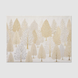 金ゴールド銀白色クリスマスツリー 薄葉紙