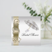 金ゴールド銀華美フォーマルブライダルシャワー 招待状 (スタンド正面)