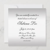 金ゴールド銀華美フォーマルブライダルシャワー 招待状 (裏面)