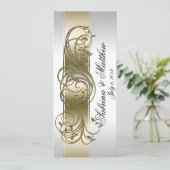 金ゴールド銀華美フォーマル結婚式 プログラム祈りの言葉 プログラム (スタンド正面)