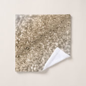 金ゴールド銀《写真》ぼけ味グリッター#1(フェイクグリッター) #decor バスタオルセット (ウォッシュタオル)