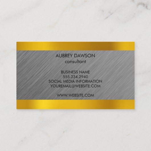 金ゴールド銀 名刺 (裏面)