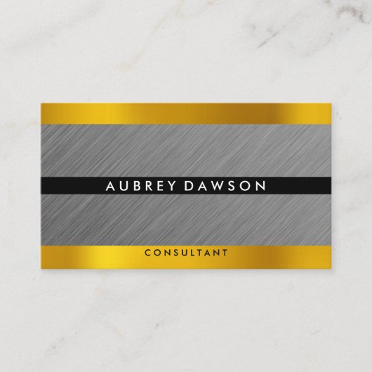 金ゴールド銀 名刺 (正面)