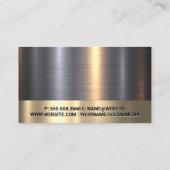 金ゴールド銀 | 技術ロゴ | QRコード 名刺 (裏面)