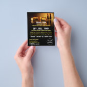 金ゴールド銃弾、ガンスミス、ガン広告ストア チラシ (手)