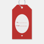 金ゴールド銅クリスマスデコールと木々赤 ギフトタグ (裏面)