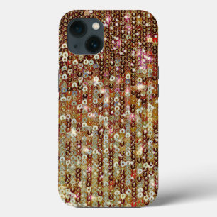 金ゴールド銅輝くシークパターン iPhone 13ケース