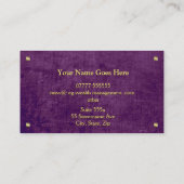 金ゴールド銘板パープルレザールック、ウェルスアドバイザー 名刺 (裏面)