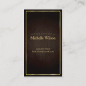 金ゴールド鋏フェイク美容師サロン 名刺 (裏面)